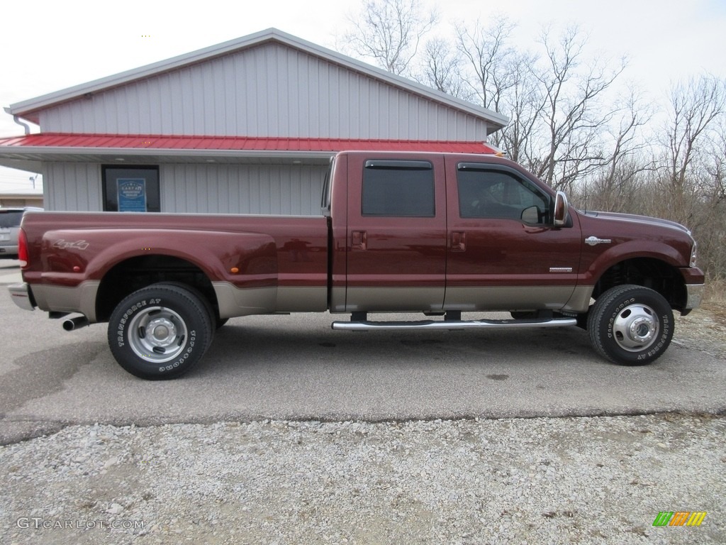 2007 F350 Super Duty Lariat Crew Cab 4x4 Dually - Dark Copper Metallic / Tan photo #4