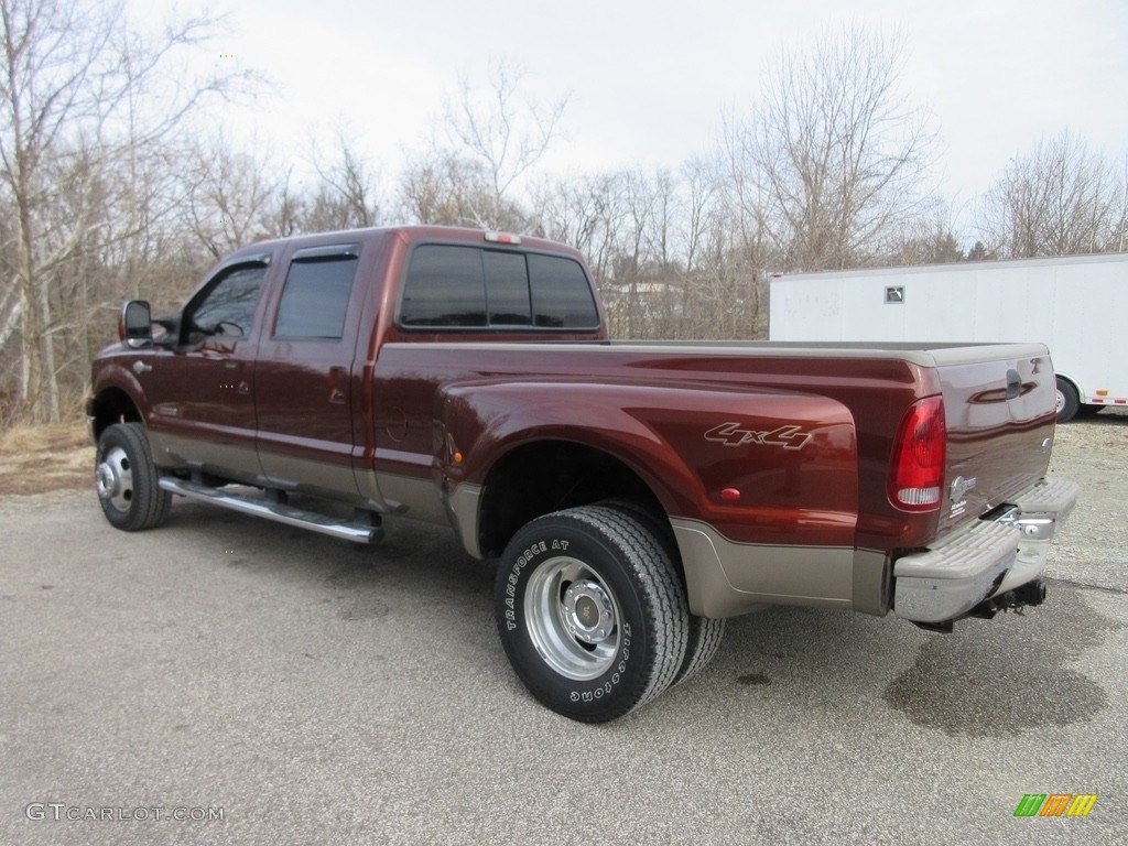 2007 F350 Super Duty Lariat Crew Cab 4x4 Dually - Dark Copper Metallic / Tan photo #7