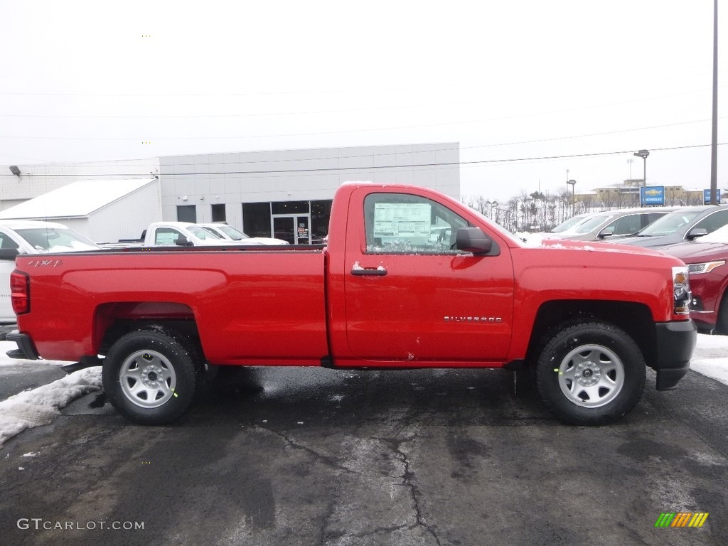 2018 Silverado 1500 WT Regular Cab 4x4 - Red Hot / Dark Ash/Jet Black photo #7