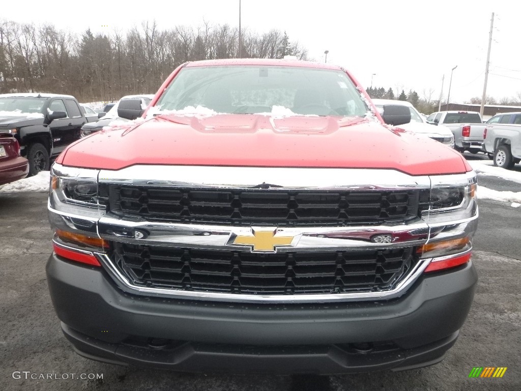 2018 Silverado 1500 WT Regular Cab 4x4 - Red Hot / Dark Ash/Jet Black photo #9