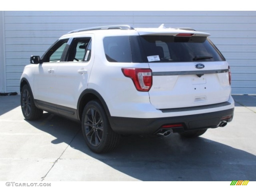 2018 Explorer XLT - White Platinum / Ebony Black photo #6