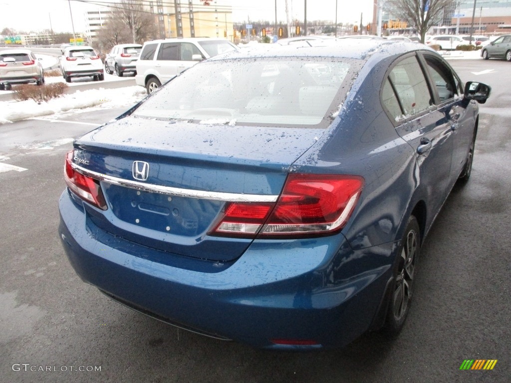 2015 Civic EX Sedan - Dyno Blue Pearl / Gray photo #5