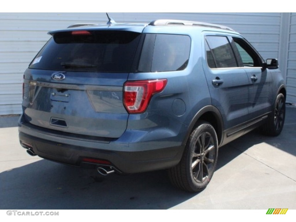 2018 Explorer XLT - Blue Metallic / Ebony Black photo #9