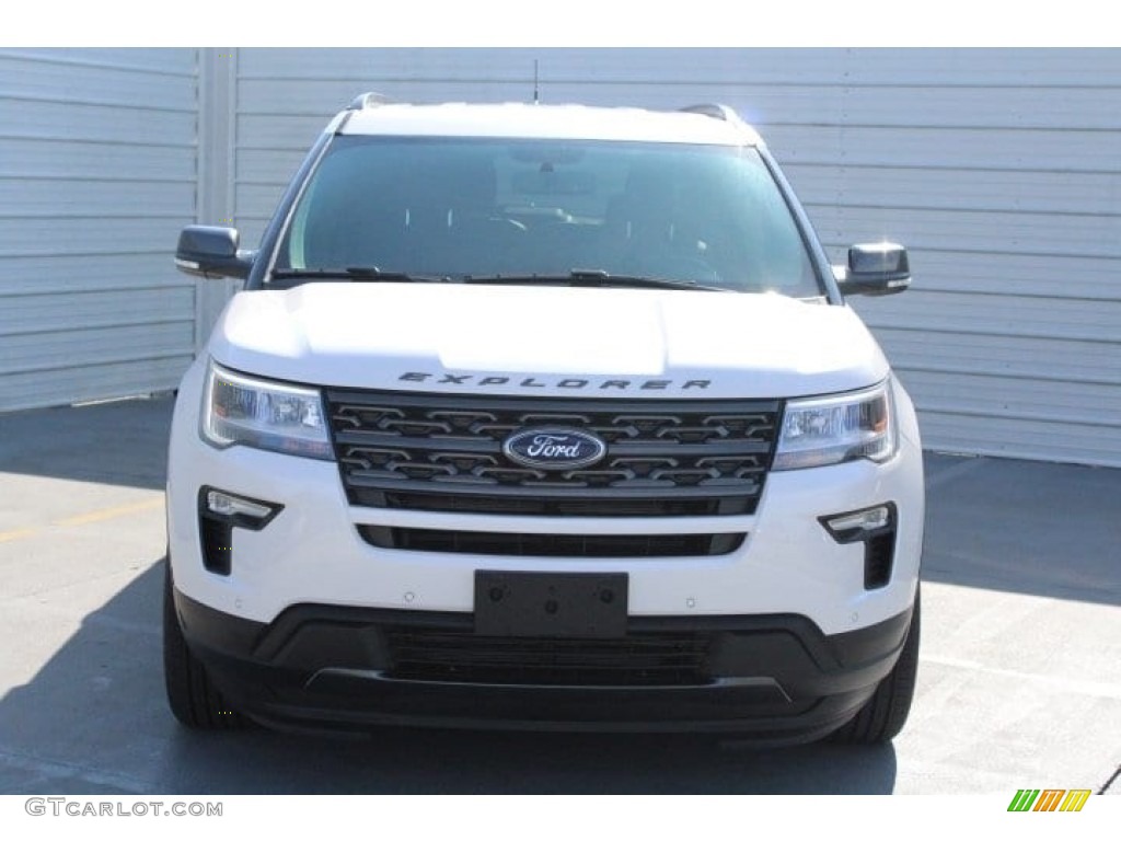2018 Explorer XLT - White Platinum / Ebony Black photo #2