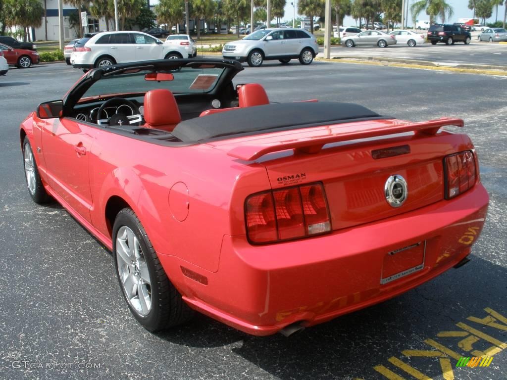 2007 Mustang GT Premium Convertible - Torch Red / Black/Red photo #3