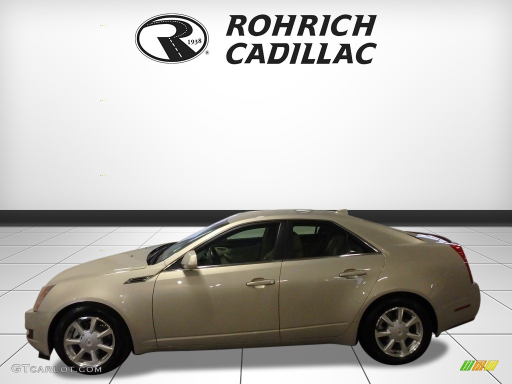 2009 CTS 4 AWD Sedan - Gold Mist / Cashmere/Cocoa photo #2