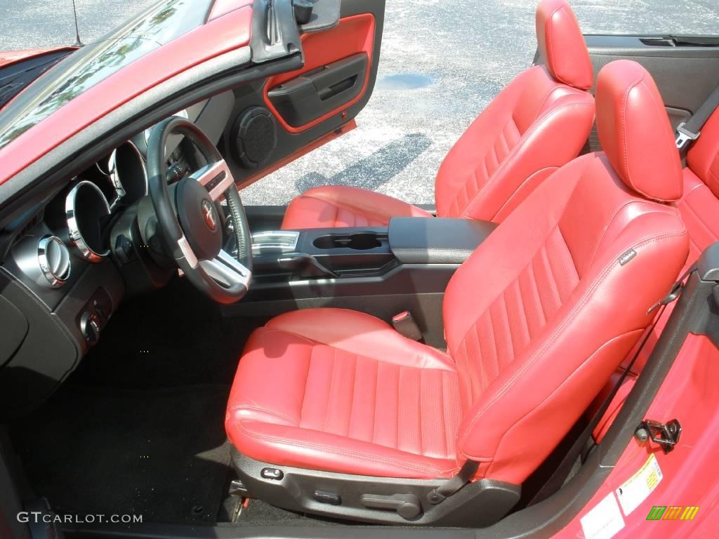 2007 Mustang GT Premium Convertible - Torch Red / Black/Red photo #14
