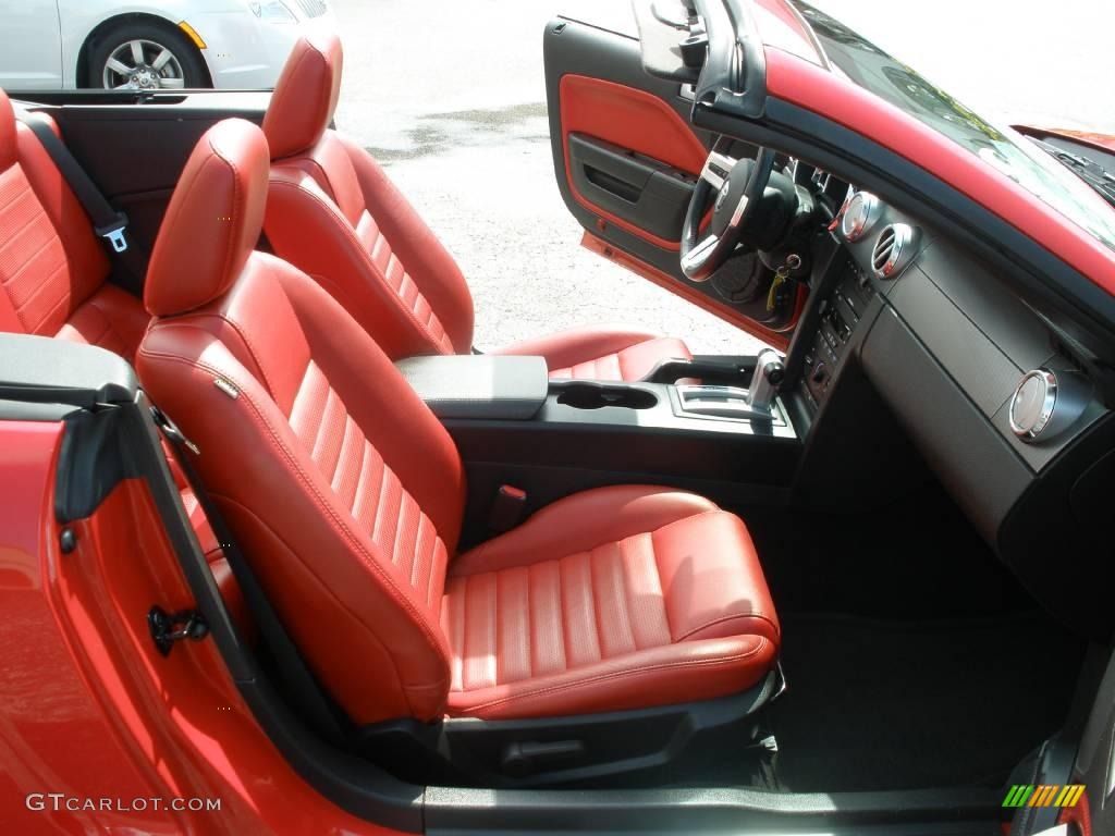 2007 Mustang GT Premium Convertible - Torch Red / Black/Red photo #15