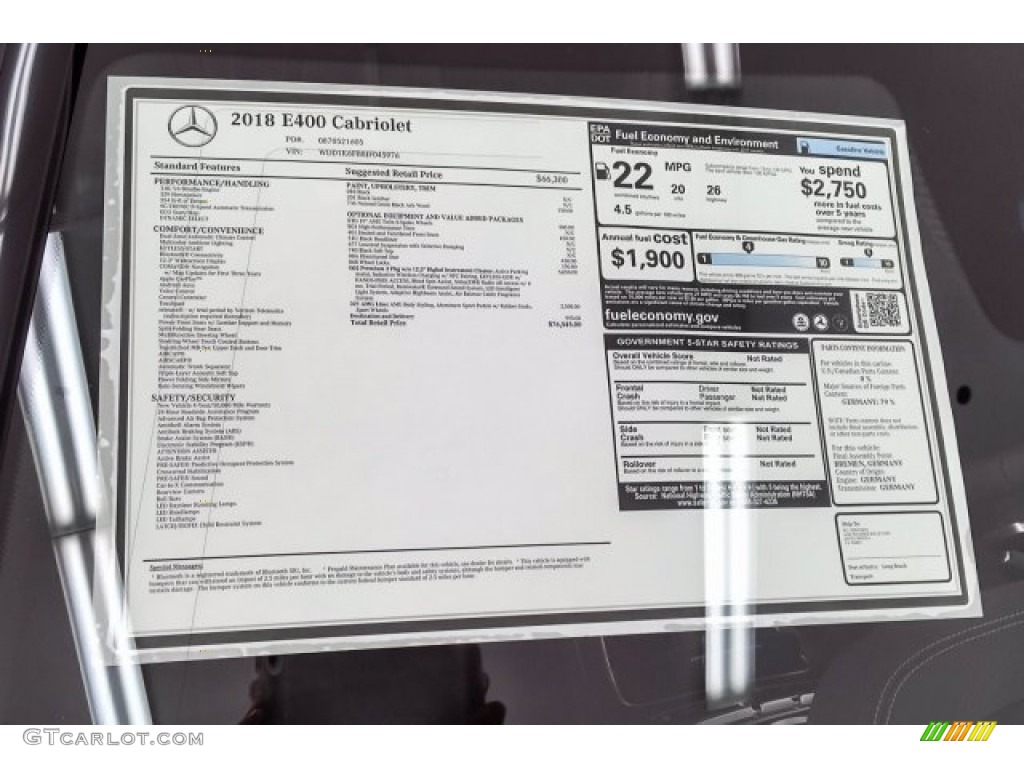 2018 E 400 Convertible - Black / Black photo #10