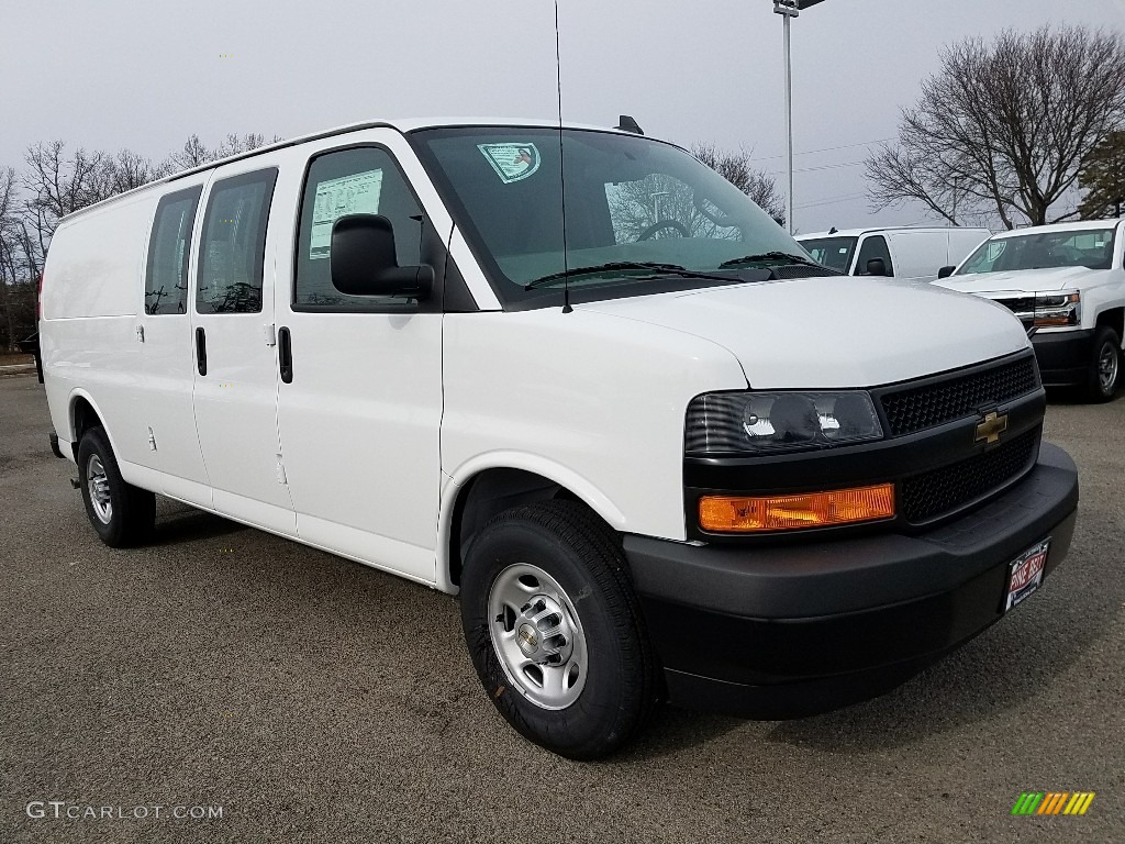 2018 Express 2500 Cargo Extended WT - Summit White / Medium Pewter photo #1