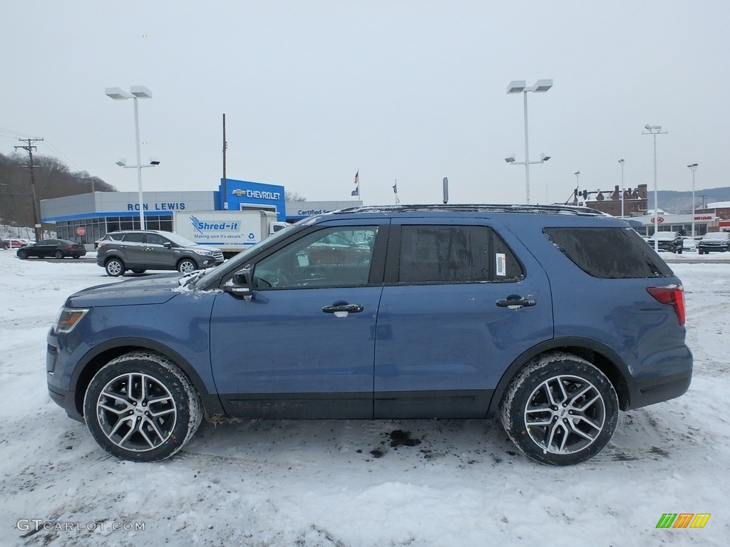 2018 Explorer Sport 4WD - Blue Metallic / Ebony Black photo #6
