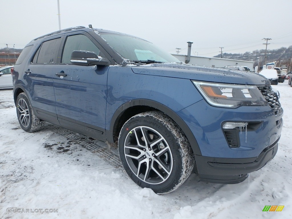 2018 Explorer Sport 4WD - Blue Metallic / Ebony Black photo #9