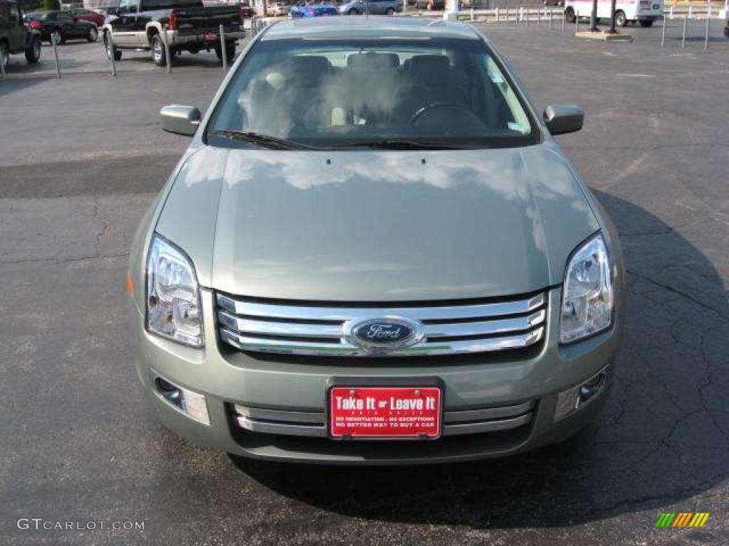 2008 Fusion SEL V6 - Moss Green Metallic / Medium Light Stone photo #6