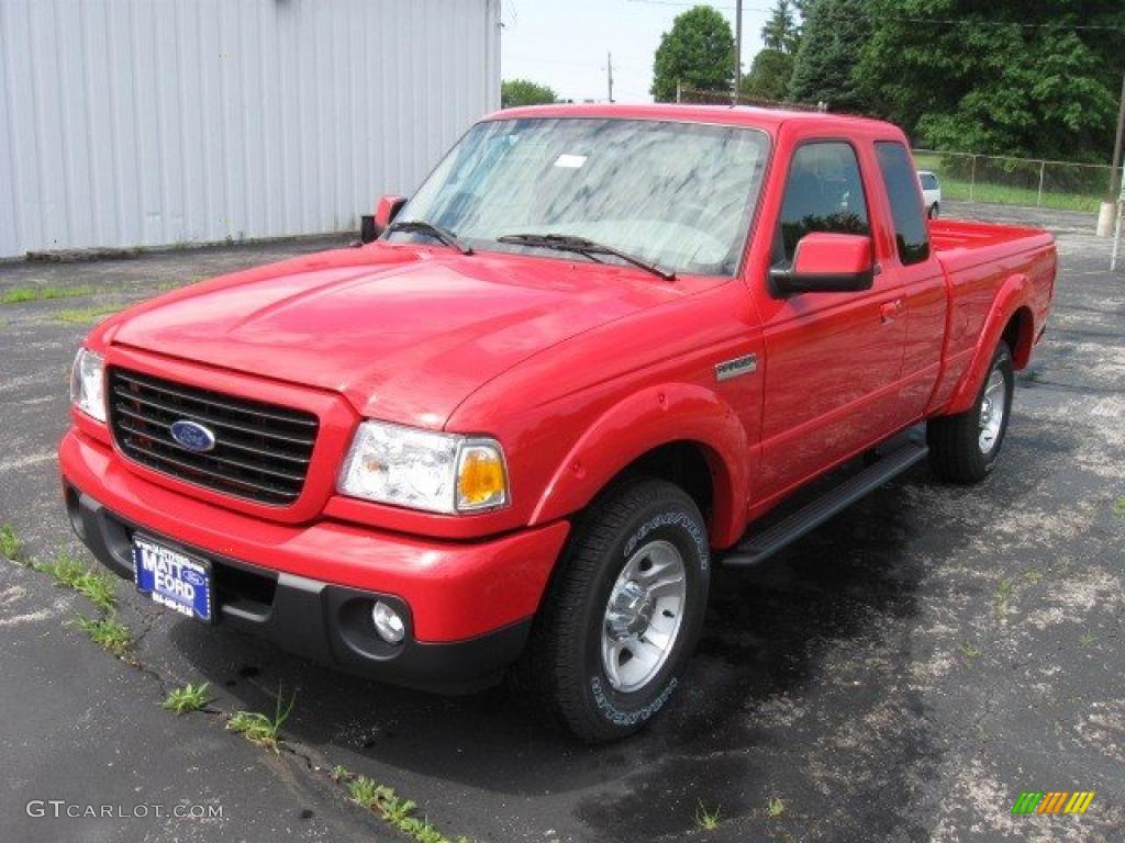 2009 Ranger Sport SuperCab - Torch Red / Medium Dark Flint photo #4