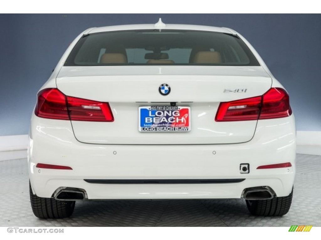 2018 5 Series 540i Sedan - Alpine White / Cognac photo #3