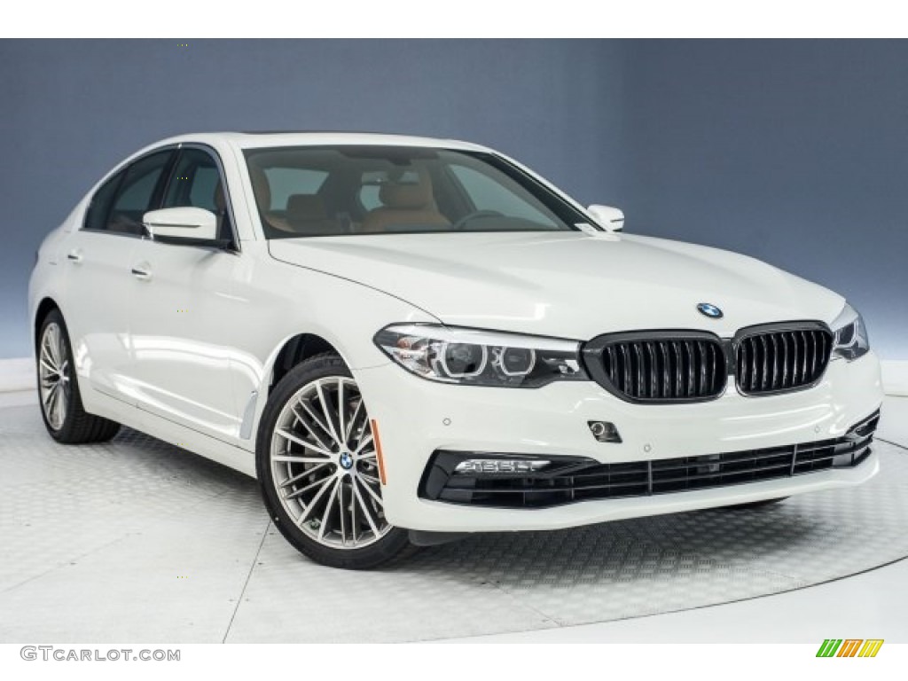 2018 5 Series 540i Sedan - Alpine White / Cognac photo #11