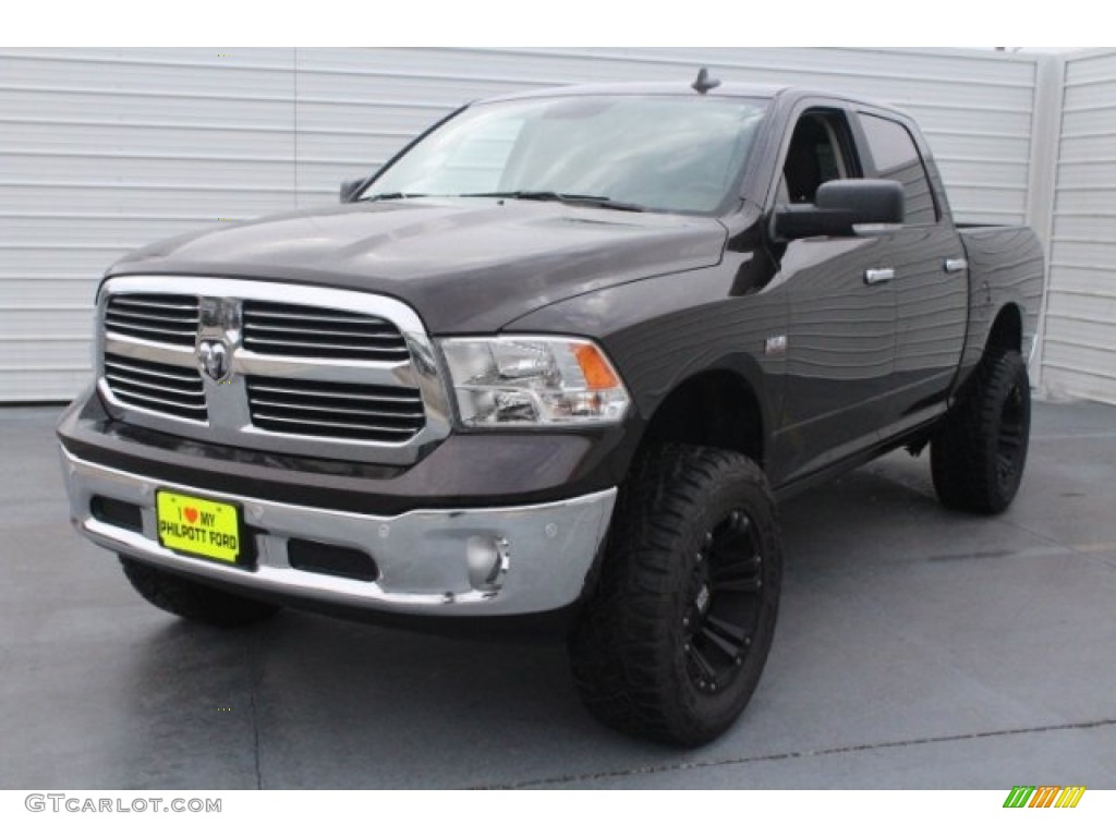 2017 1500 Big Horn Crew Cab - Luxury Brown Pearl / Canyon Brown/Light Frost Beige photo #3