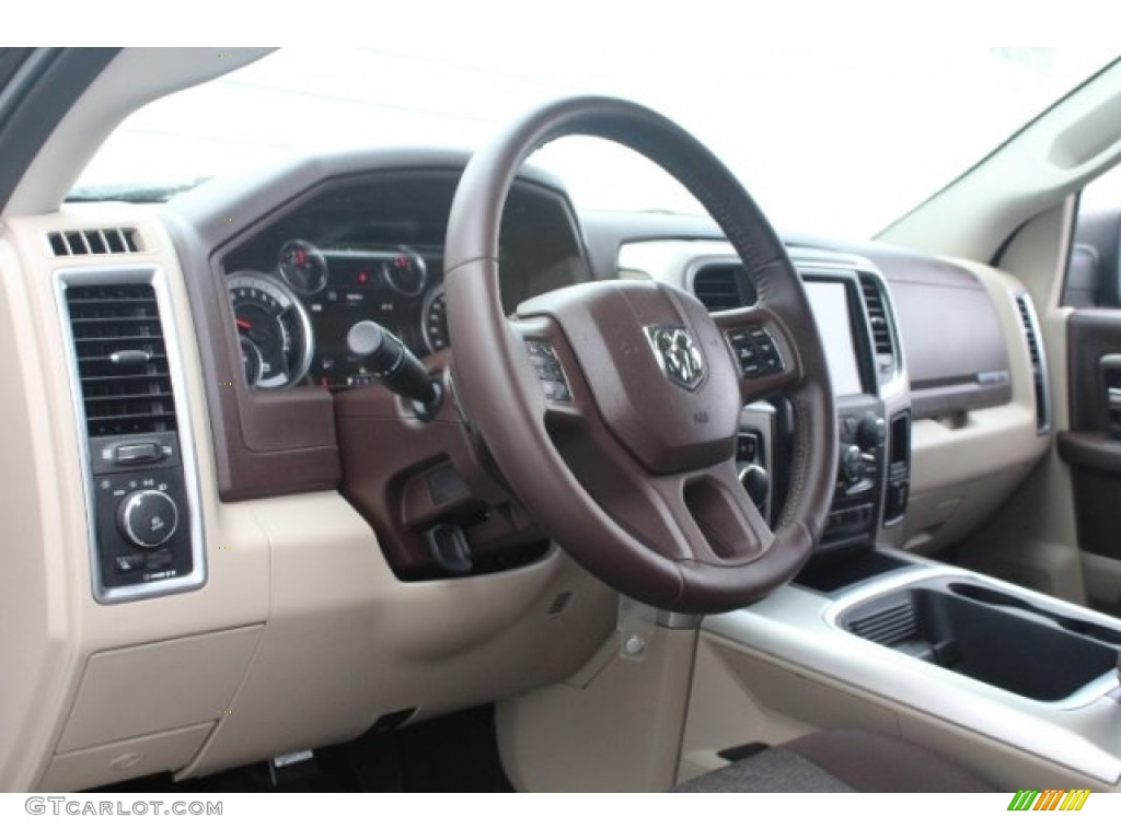2017 1500 Big Horn Crew Cab - Luxury Brown Pearl / Canyon Brown/Light Frost Beige photo #17