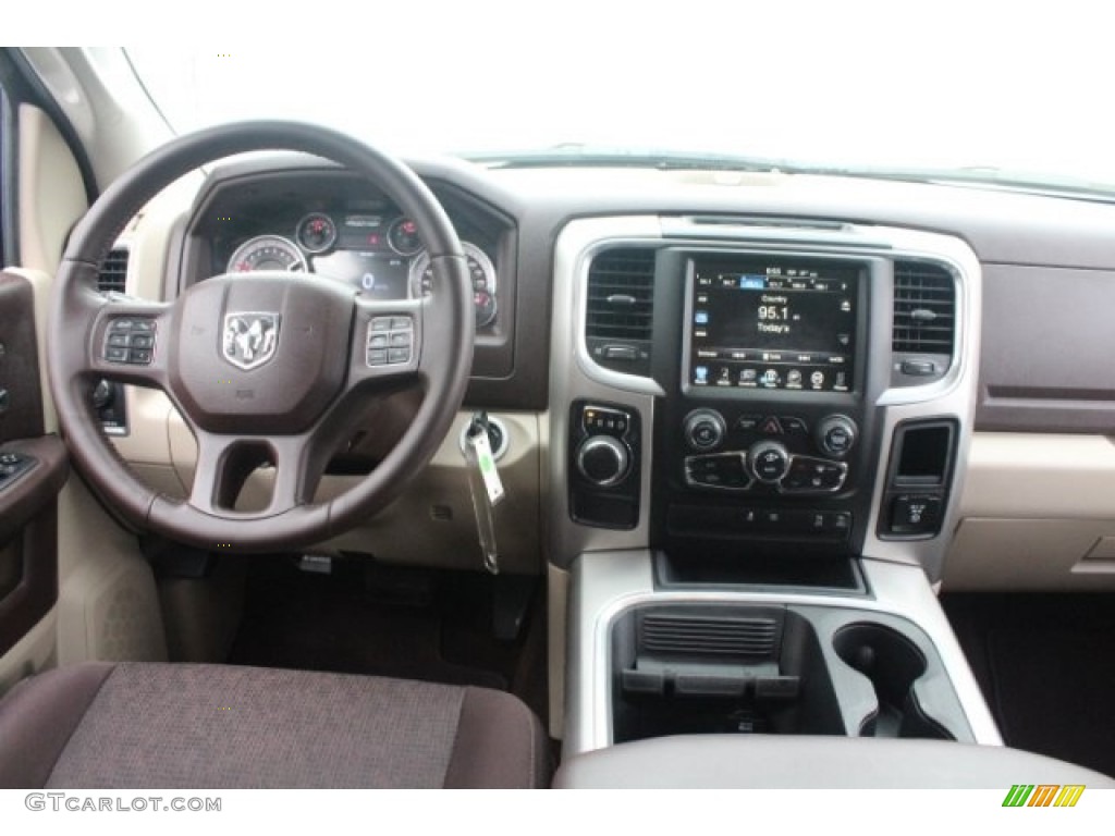 2017 1500 Big Horn Crew Cab - Luxury Brown Pearl / Canyon Brown/Light Frost Beige photo #30