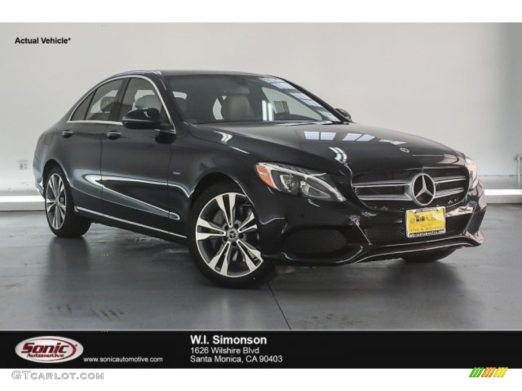 2018 C 350e Plug-in Hybrid Sedan - Black / Silk Beige/Black photo #1