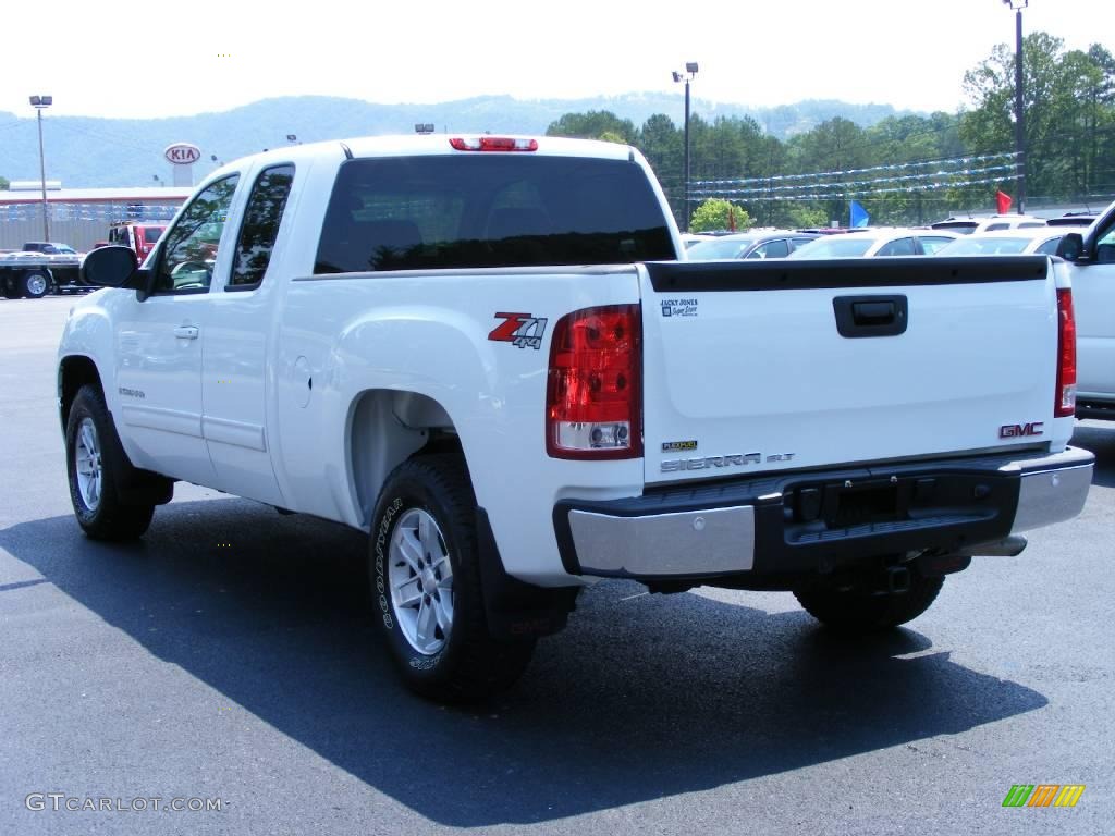 2007 Sierra 1500 SLT Extended Cab 4x4 - Summit White / Ebony Black photo #9