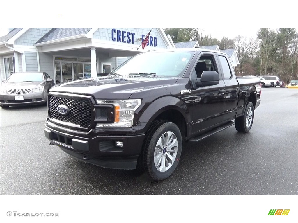 2018 F150 STX SuperCab 4x4 - Magma Red / Black photo #3