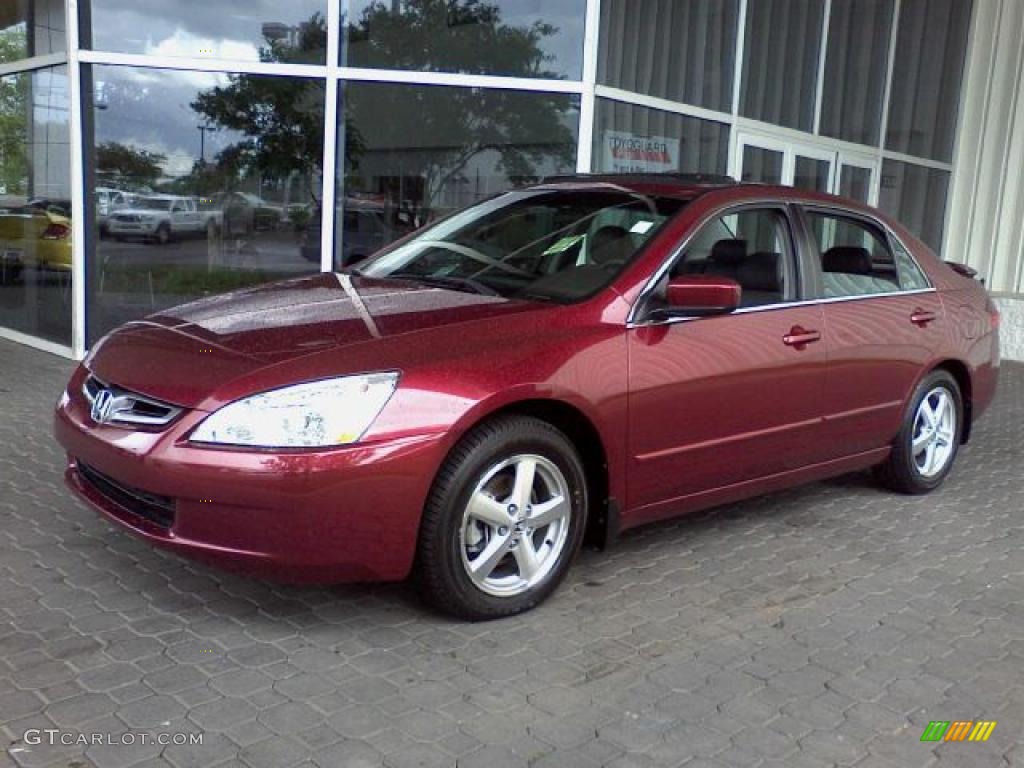 2005 Accord EX-L Sedan - Redondo Red Pearl / Gray photo #3