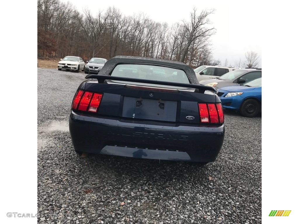 2002 Mustang V6 Convertible - Sonic Blue Metallic / Dark Charcoal photo #5