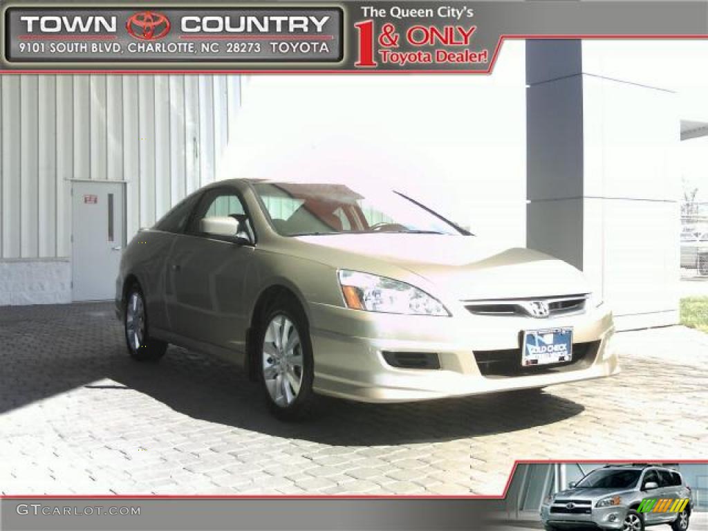 2006 Accord EX V6 Coupe - Desert Mist Metallic / Ivory photo #1