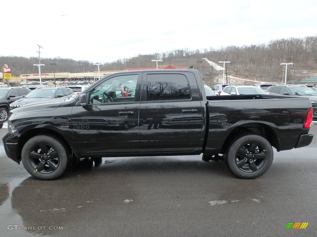 2018 1500 Big Horn Crew Cab 4x4 - Brilliant Black Crystal Pearl / Black/Diesel Gray photo #2
