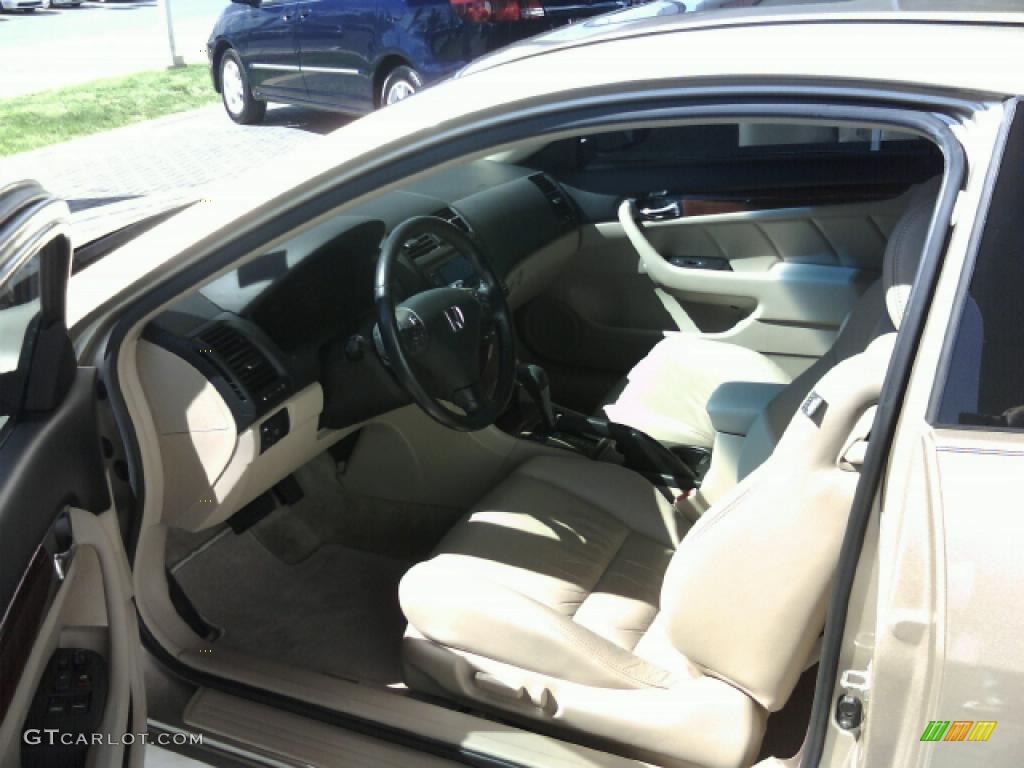 2006 Accord EX V6 Coupe - Desert Mist Metallic / Ivory photo #6