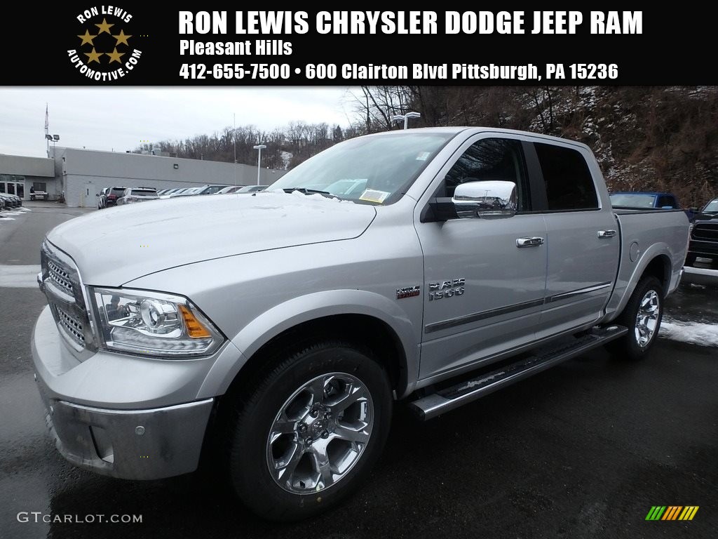 2018 1500 Laramie Crew Cab 4x4 - Bright Silver Metallic / Black photo #1