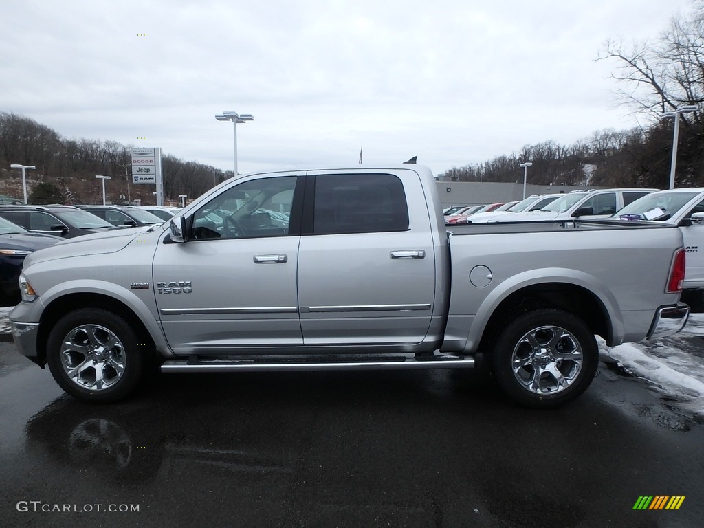 2018 1500 Laramie Crew Cab 4x4 - Bright Silver Metallic / Black photo #2