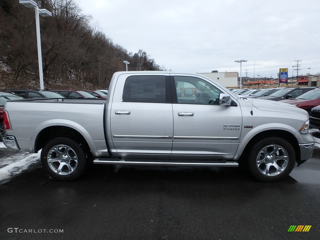 2018 1500 Laramie Crew Cab 4x4 - Bright Silver Metallic / Black photo #7
