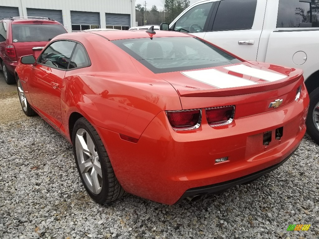 2012 Camaro LS Coupe - Inferno Orange Metallic / Black photo #2