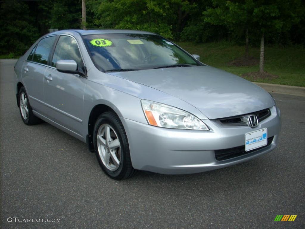 2003 Accord EX Sedan - Satin Silver Metallic / Black photo #1