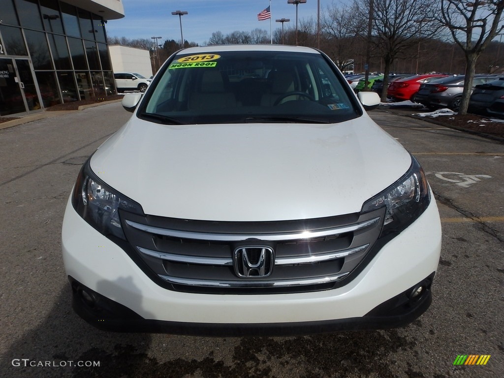 2013 CR-V EX AWD - White Diamond Pearl / Beige photo #8