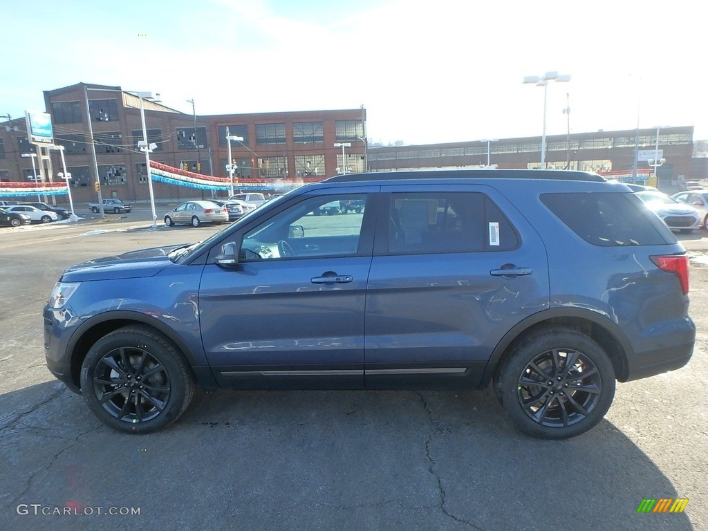 2018 Explorer XLT 4WD - Blue Metallic / Ebony Black photo #6