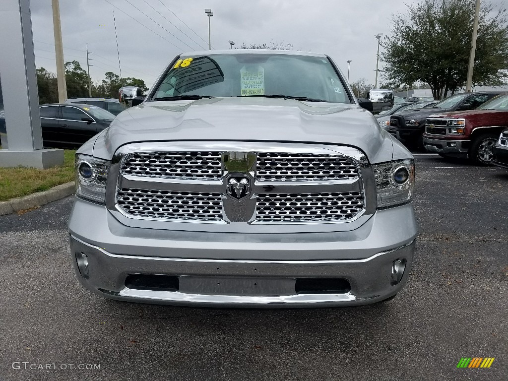 2018 1500 Laramie Crew Cab - Bright Silver Metallic / Black photo #8