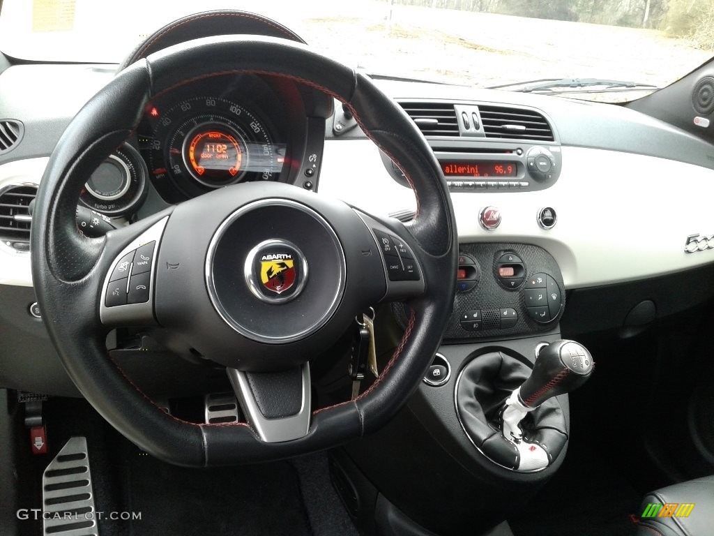 2013 500 Abarth - Bianco (White) / Abarth Nero/Nero (Black/Black) photo #23