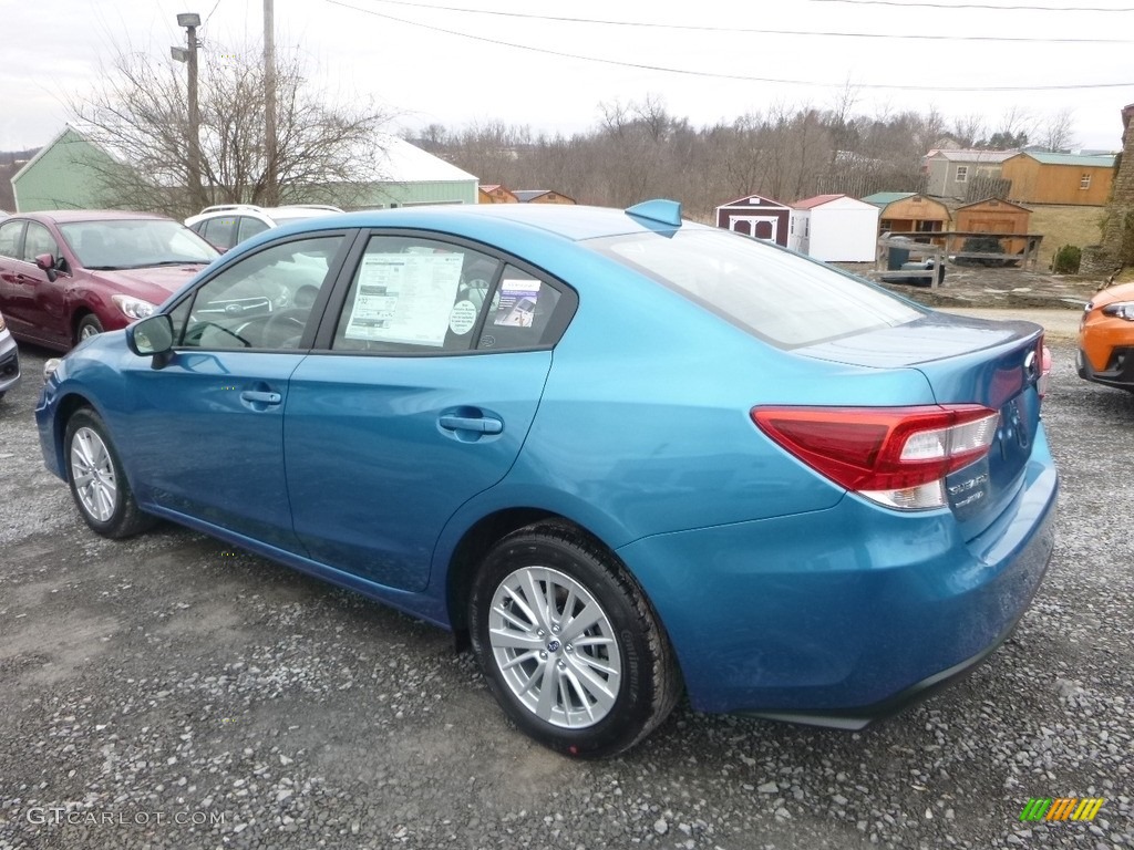 2018 Impreza 2.0i Premium 4-Door - Island Blue Pearl / Black photo #6