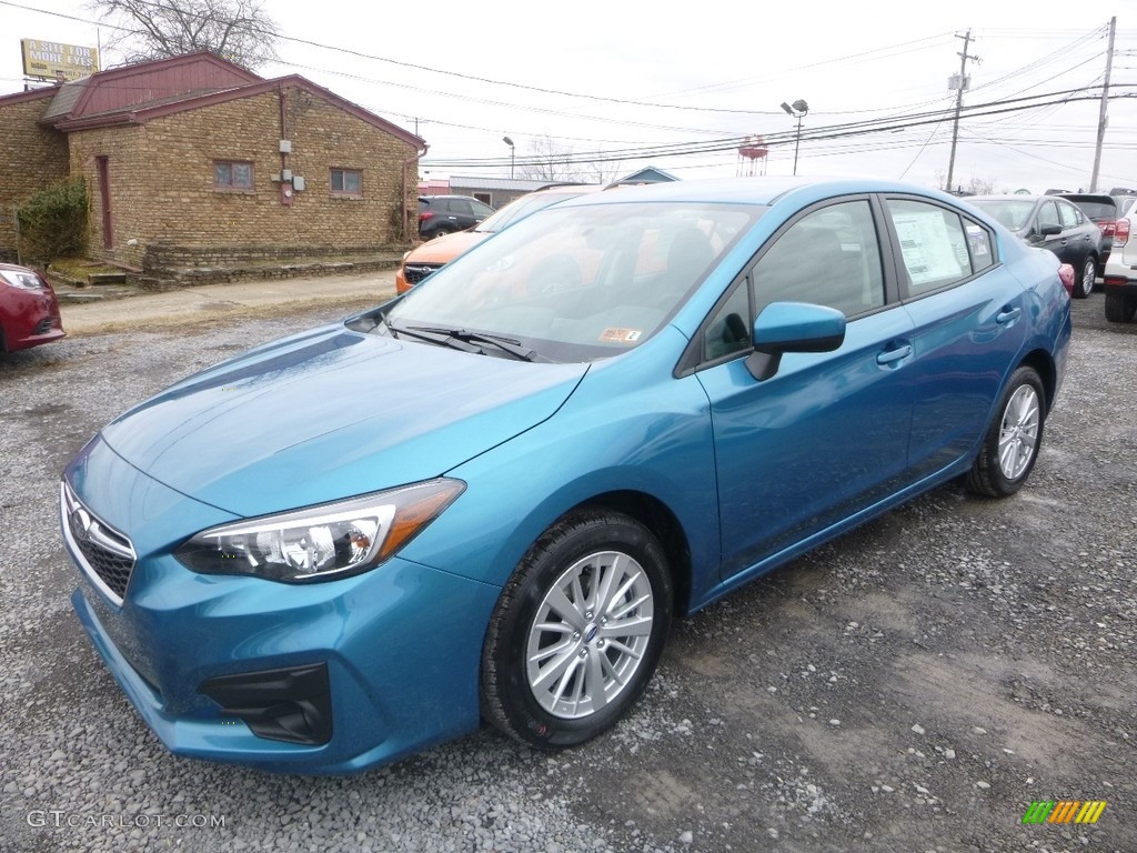 2018 Impreza 2.0i Premium 4-Door - Island Blue Pearl / Black photo #8