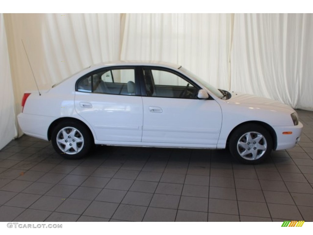 2004 Elantra GLS Sedan - Nordic White / Beige photo #3