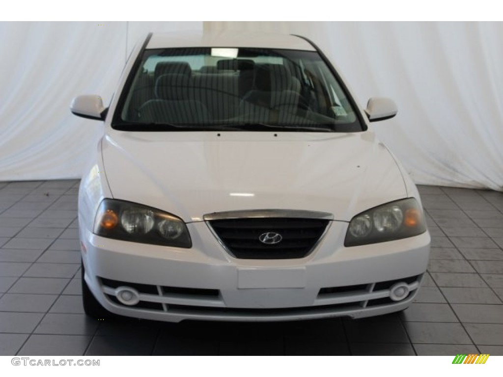 2004 Elantra GLS Sedan - Nordic White / Beige photo #4