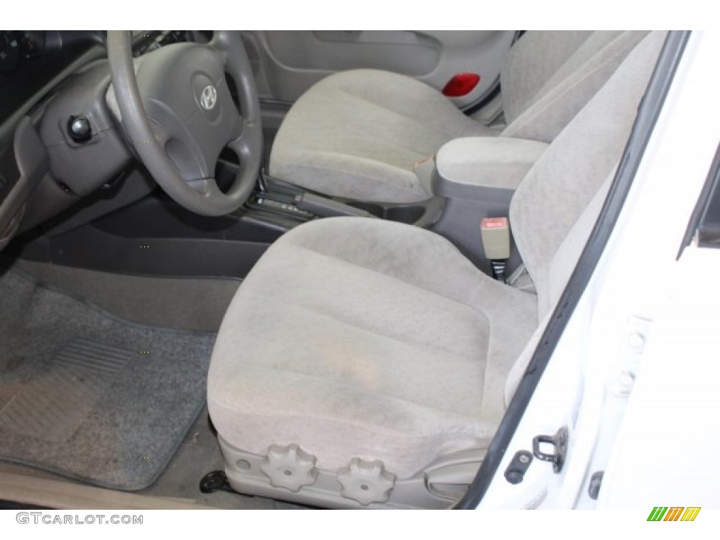 2004 Elantra GLS Sedan - Nordic White / Beige photo #17