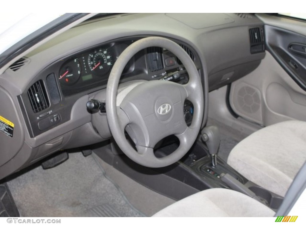 2004 Elantra GLS Sedan - Nordic White / Beige photo #18