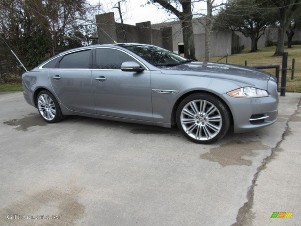 2012 XJ XJL Portfolio - Lunar Grey Metallic / Jet/Ivory photo #1