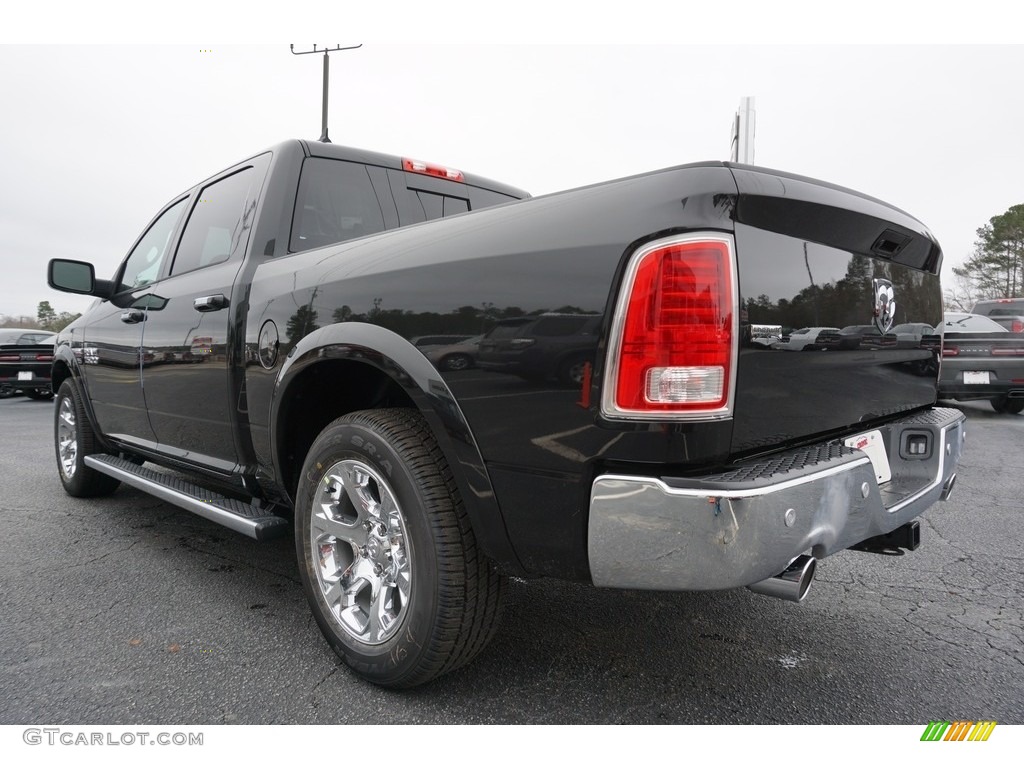2018 1500 Laramie Crew Cab - Brilliant Black Crystal Pearl / Black photo #10