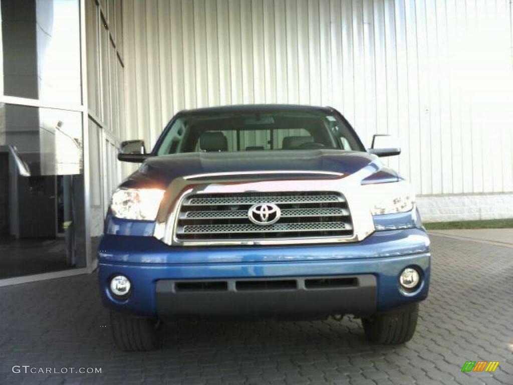 2007 Tundra Limited Double Cab - Blue Streak Metallic / Graphite Gray photo #28