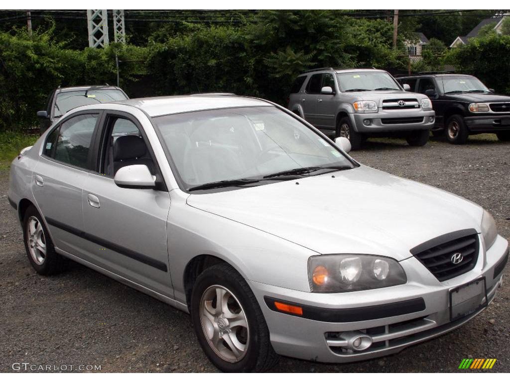 2004 Elantra GT Sedan - Sterling Silver / Gray photo #3